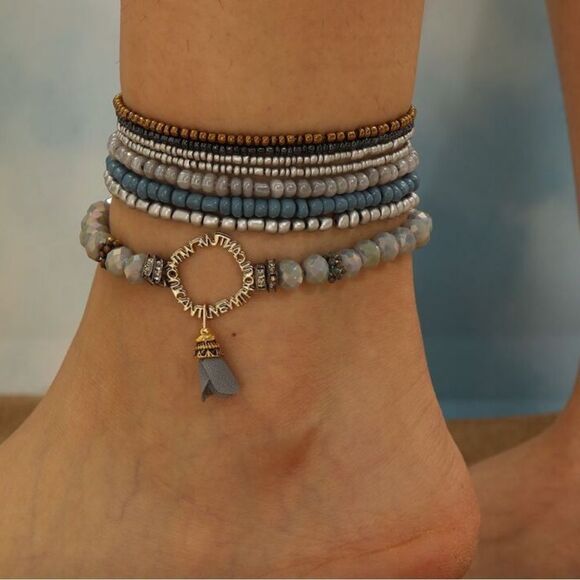 Free People Jewelry - Bohemian Anklet Set S1260